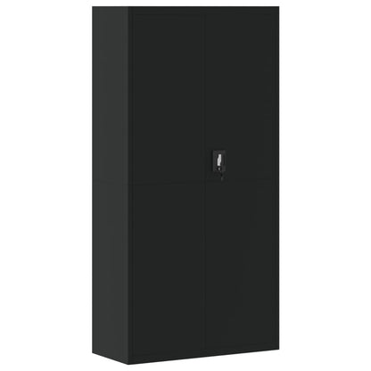 File Cabinet Black 90x40x220 cm Steel