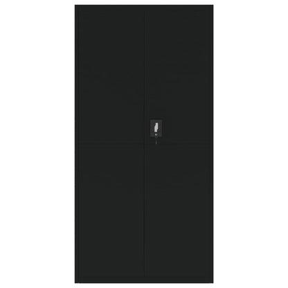 File Cabinet Black 90x40x220 cm Steel