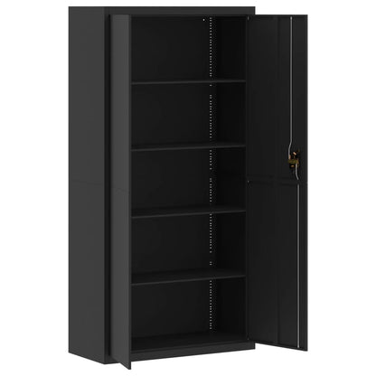 File Cabinet Black 90x40x220 cm Steel