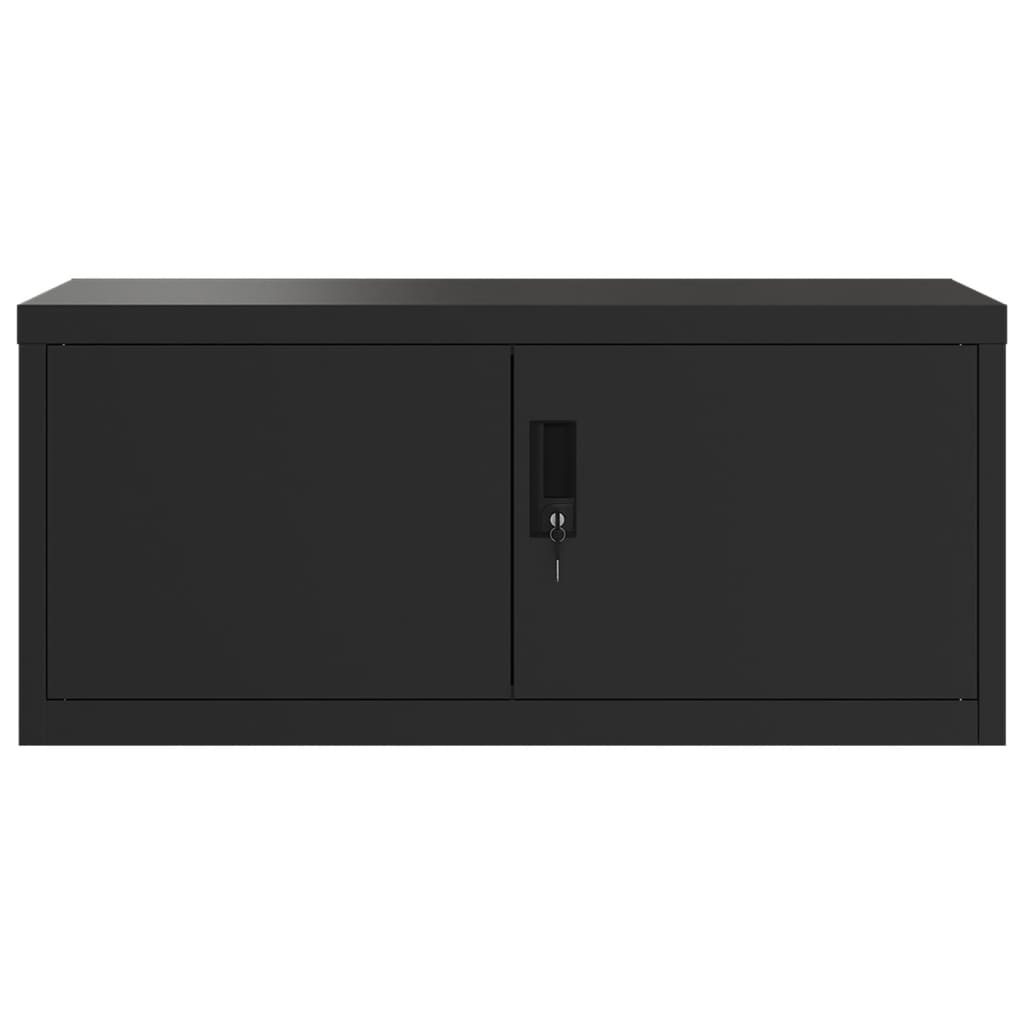 File Cabinet Black 90x40x240 cm Steel