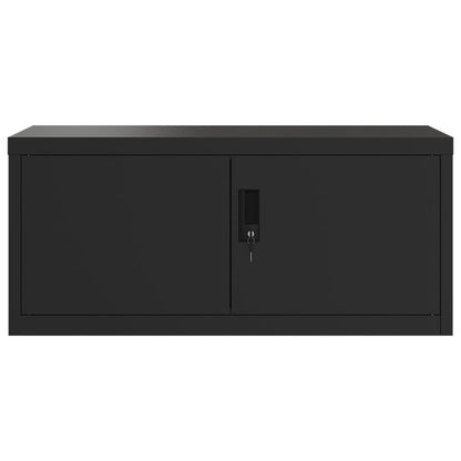 File Cabinet Black 90x40x240 cm Steel