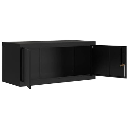 File Cabinet Black 90x40x240 cm Steel