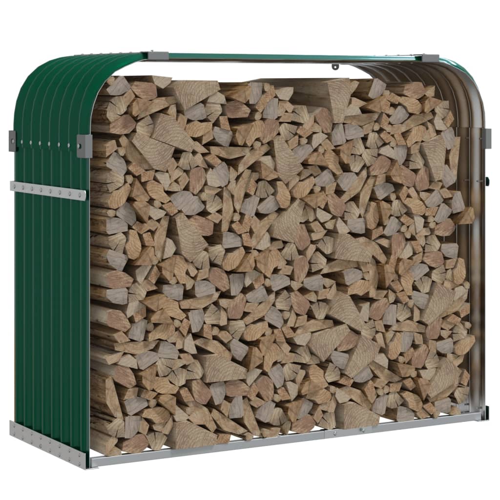 Log Holder Green 120x45x100 cm Galvanised Steel