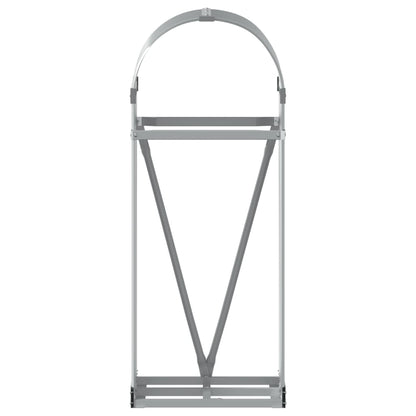 Log Holder Light Grey 40x45x100 cm Galvanised Steel