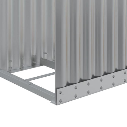 Log Holder Light Grey 40x45x100 cm Galvanised Steel