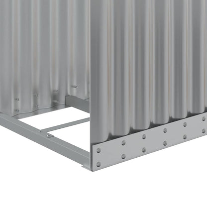 Log Holder Light Grey 40x45x170 cm Galvanised Steel