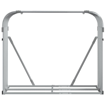 Log Holder Light Grey 120x45x100 cm Galvanised Steel