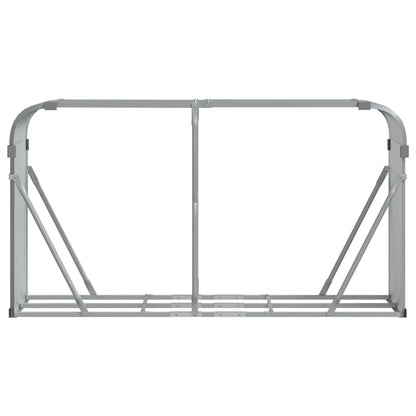 Log Holder Light Grey 180x45x100 cm Galvanised Steel