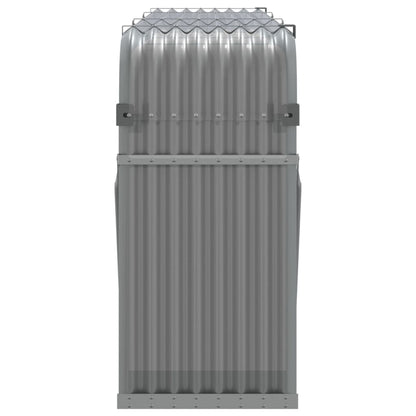 Log Holder Light Grey 234x45x100 cm Galvanised Steel