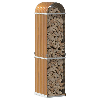 Log Holder Wood Look 40x45x170 cm Galvanised Steel