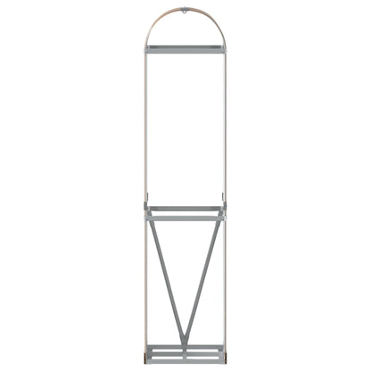 Log Holder Wood Look 40x45x170 cm Galvanised Steel