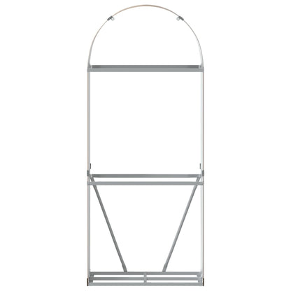 Log Holder Wood Look 80x45x190 cm Galvanised Steel