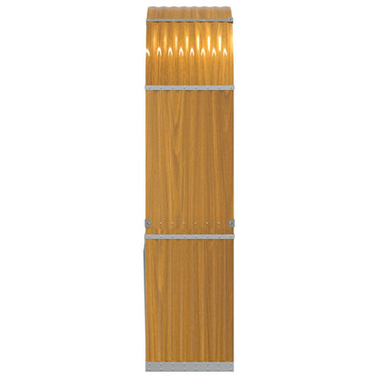 Log Holder Wood Look 80x45x190 cm Galvanised Steel