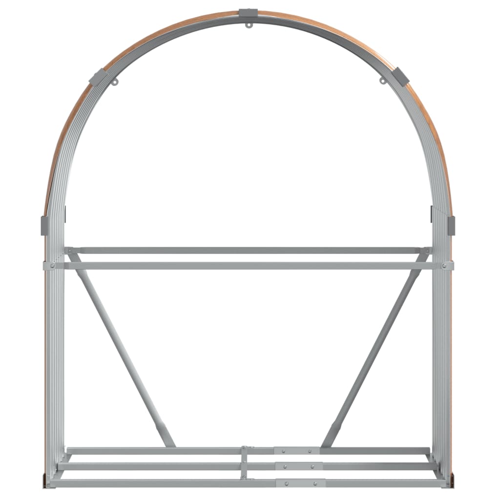Log Holder Wood Look 120x45x140 cm Galvanised Steel