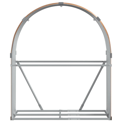 Log Holder Wood Look 120x45x140 cm Galvanised Steel