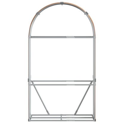 Log Holder Wood Look 120x45x210 cm Galvanised Steel