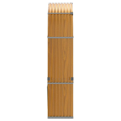 Log Holder Wood Look 120x45x210 cm Galvanised Steel