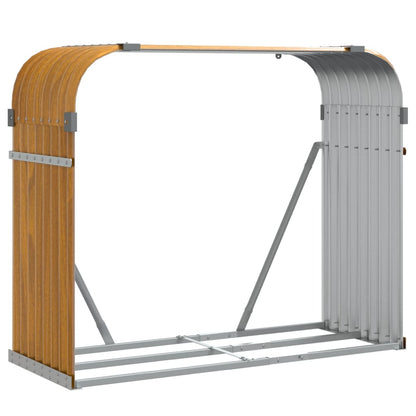 Log Holder Wood Look 120x45x100 cm Galvanised Steel