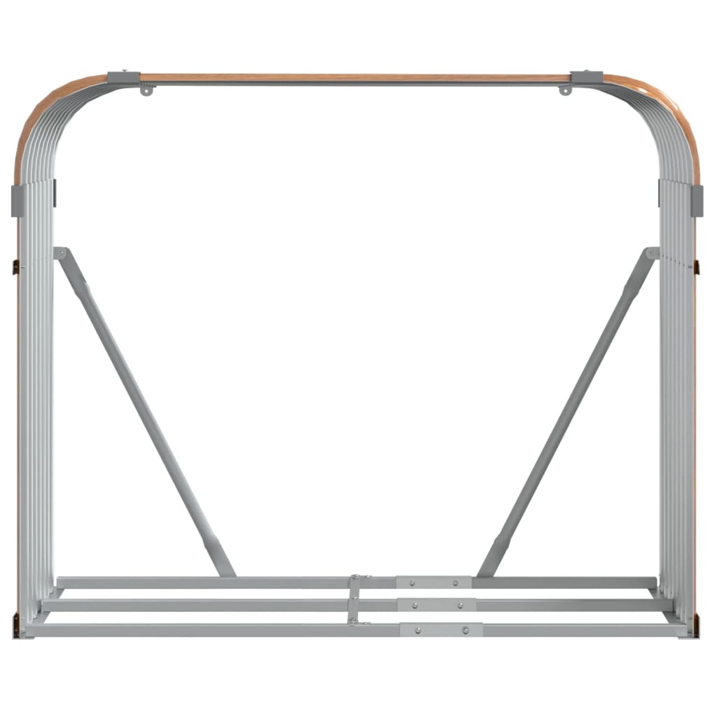 Log Holder Wood Look 120x45x100 cm Galvanised Steel