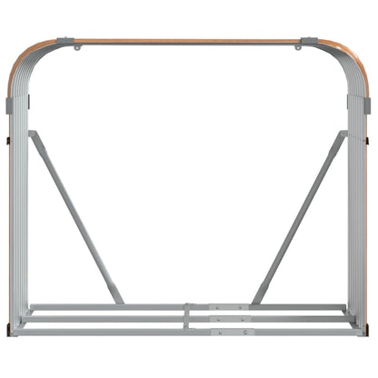 Log Holder Wood Look 120x45x100 cm Galvanised Steel
