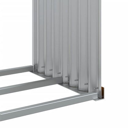 Log Holder Wood Look 120x45x100 cm Galvanised Steel