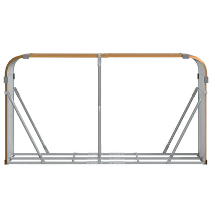 Log Holder Wood Look 180x45x100 cm Galvanised Steel