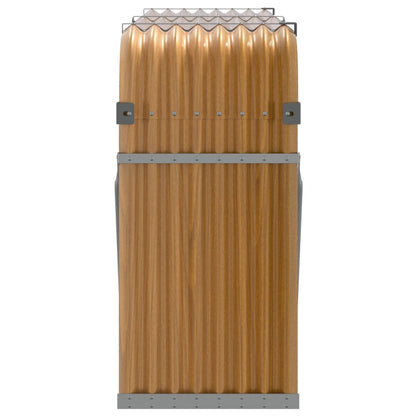 Log Holder Wood Look 180x45x100 cm Galvanised Steel