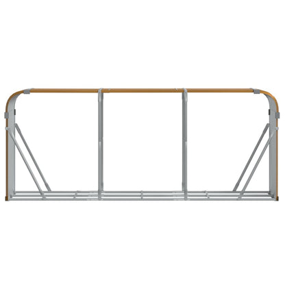 Log Holder Wood Look 234x45x100 cm Galvanised Steel