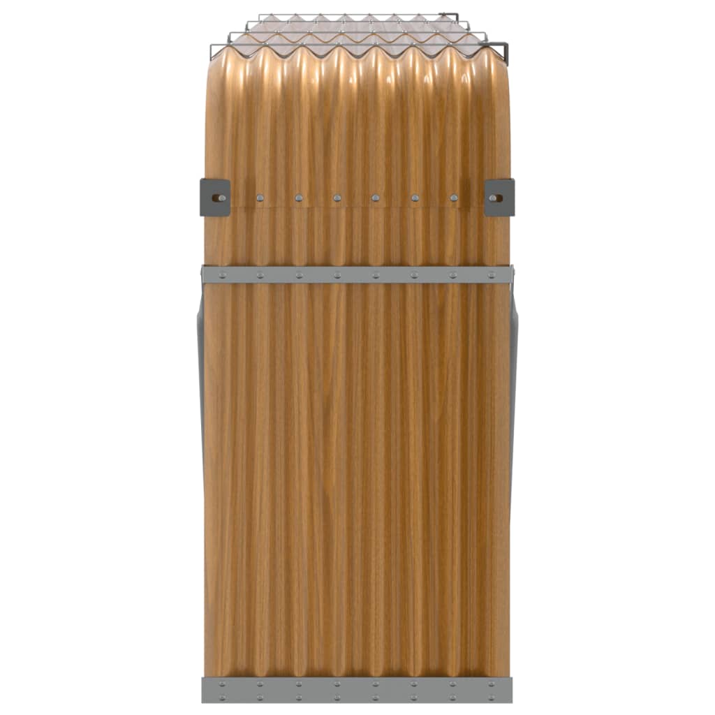 Log Holder Wood Look 234x45x100 cm Galvanised Steel