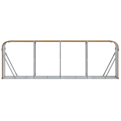 Log Holder Wood Look 300x45x100 cm Galvanised Steel