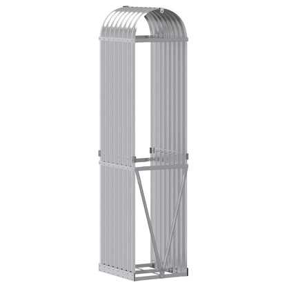 Log Holder Silver 40x45x170 cm Galvanised Steel