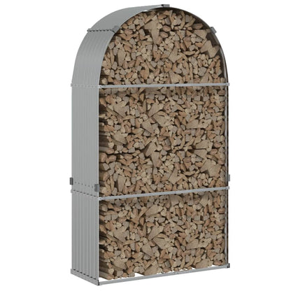 Log Holder Silver 120x45x210 cm Galvanised Steel