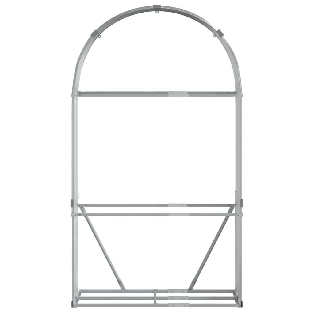 Log Holder Silver 120x45x210 cm Galvanised Steel