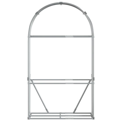 Log Holder Silver 120x45x210 cm Galvanised Steel