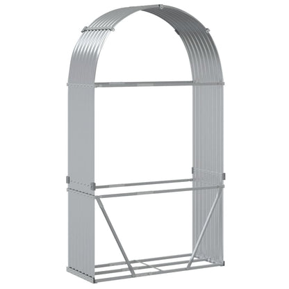 Log Holder Silver 120x45x210 cm Galvanised Steel