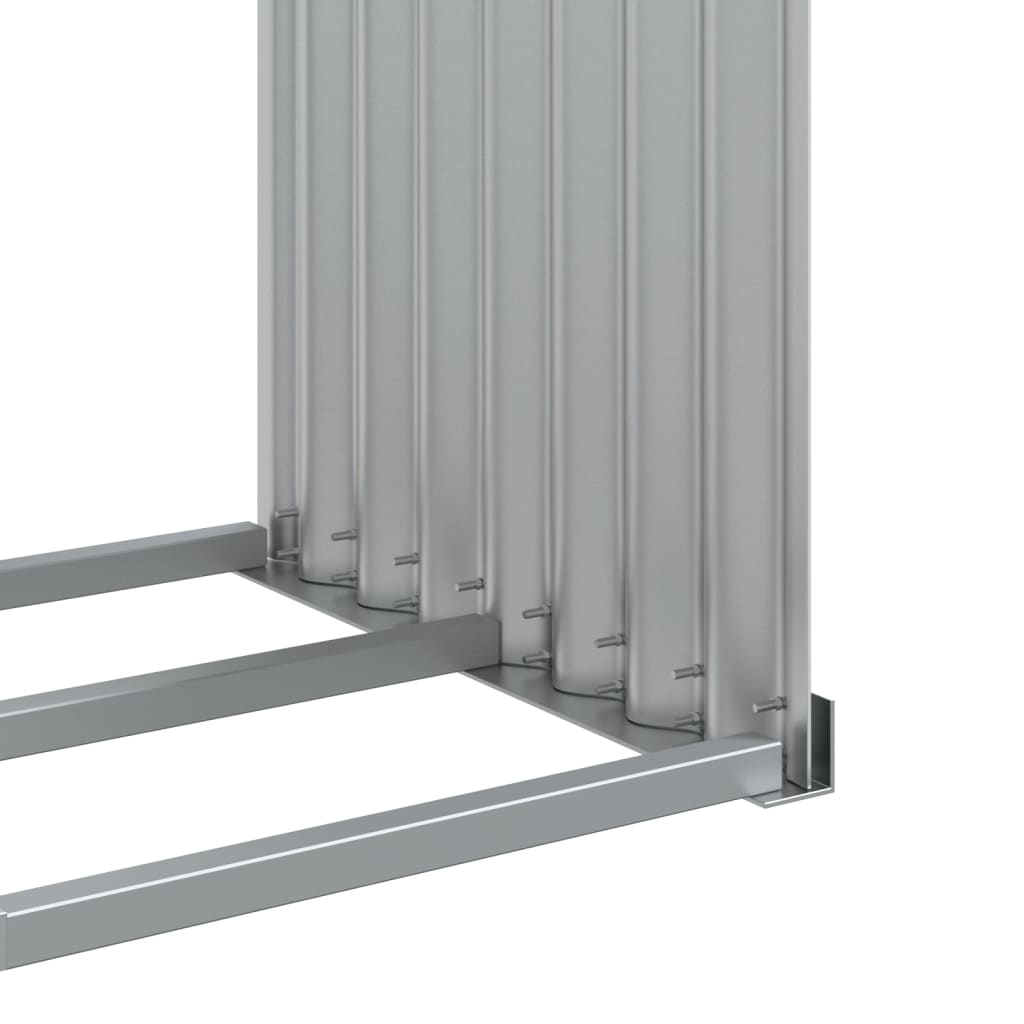 Log Holder Silver 120x45x210 cm Galvanised Steel