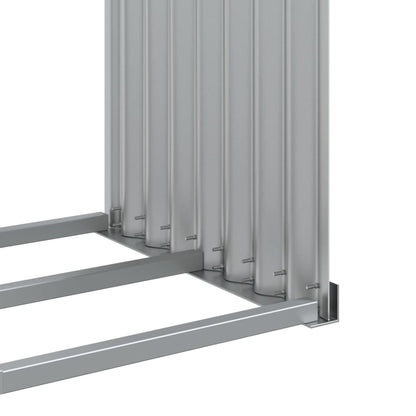 Log Holder Silver 120x45x210 cm Galvanised Steel