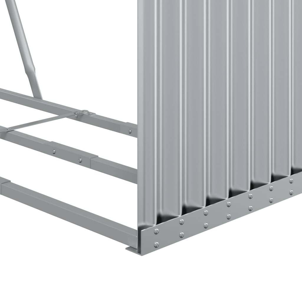 Log Holder Silver 120x45x210 cm Galvanised Steel