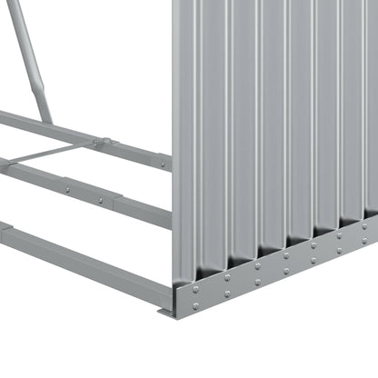 Log Holder Silver 120x45x210 cm Galvanised Steel
