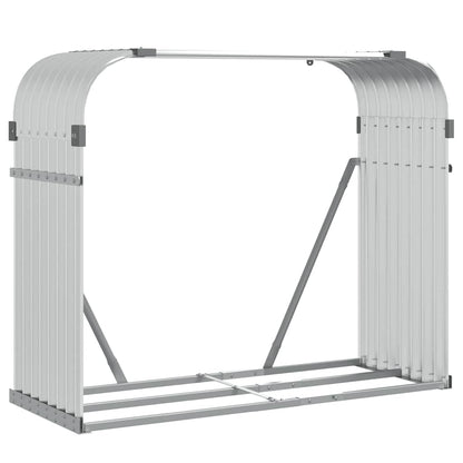 Log Holder Silver 120x45x100 cm Galvanised Steel