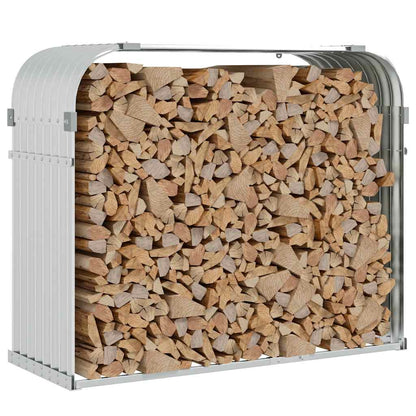 Log Holder Silver 120x45x100 cm Galvanised Steel