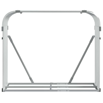 Log Holder Silver 120x45x100 cm Galvanised Steel