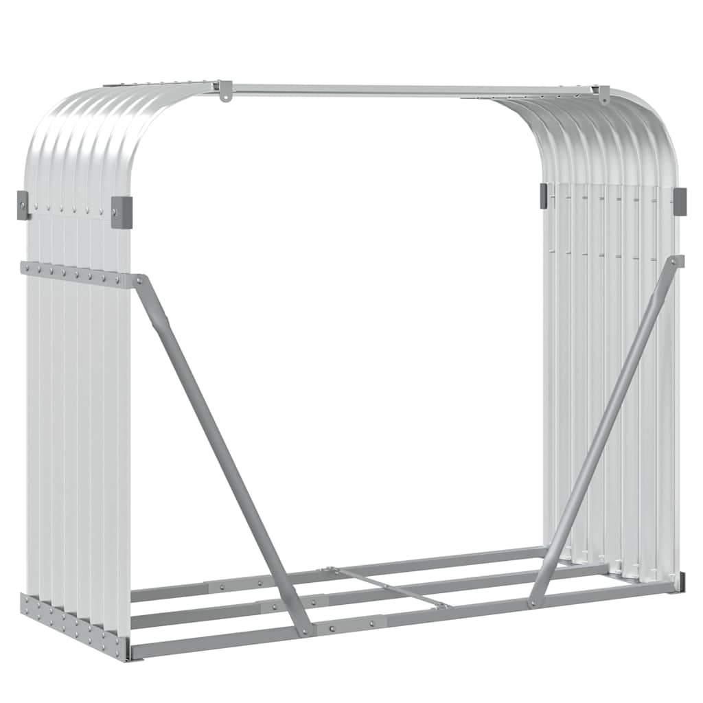 Log Holder Silver 120x45x100 cm Galvanised Steel