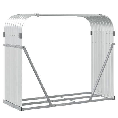 Log Holder Silver 120x45x100 cm Galvanised Steel