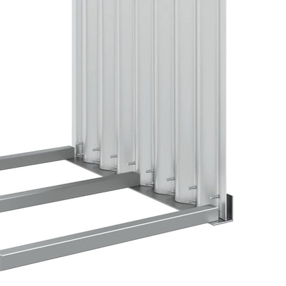 Log Holder Silver 120x45x100 cm Galvanised Steel