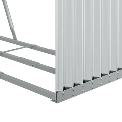 Log Holder Silver 120x45x100 cm Galvanised Steel
