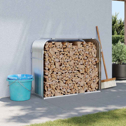 Log Holder Silver 120x45x100 cm Galvanised Steel