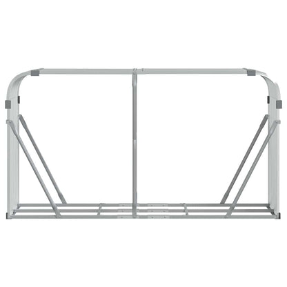 Log Holder Silver 180x45x100 cm Galvanised Steel