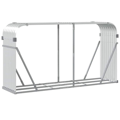 Log Holder Silver 180x45x100 cm Galvanised Steel