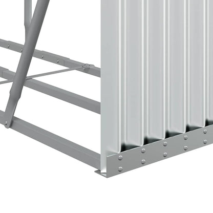 Log Holder Silver 180x45x100 cm Galvanised Steel
